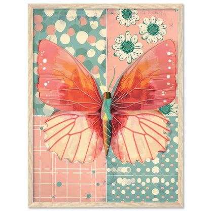 Abstract Butterfly Wall Art Framed Paintings for living room