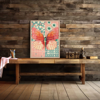 Abstract Butterfly Wall Art Framed Paintings for living room