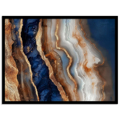 Abstract Marble Wall Art Framed Paintings for living room