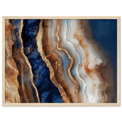 Abstract Marble Wall Art Framed Paintings for living room