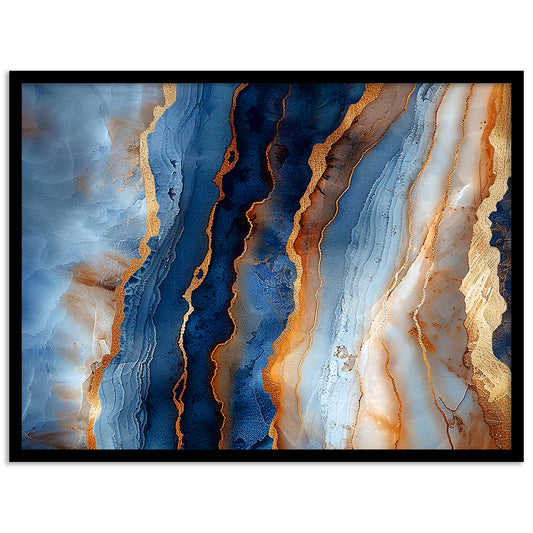 Abstract Marble Wall Art Framed Paintings for living room