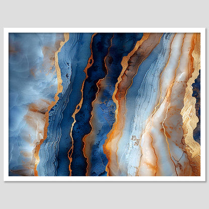 Abstract Marble Wall Art Framed Paintings for living room