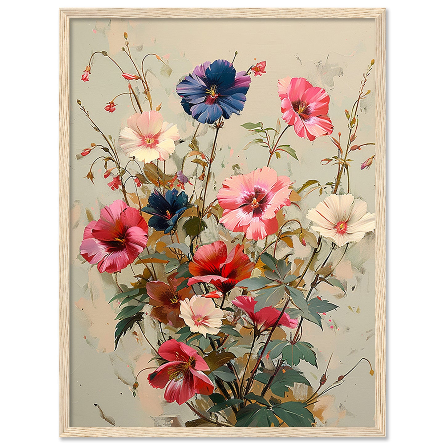 Floral Wall Paintings For Wall Hanging Decor