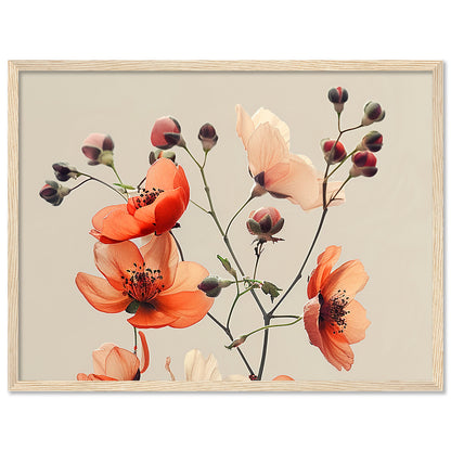 Floral Wall Art Framed Posters for Home and Office Wall Decor