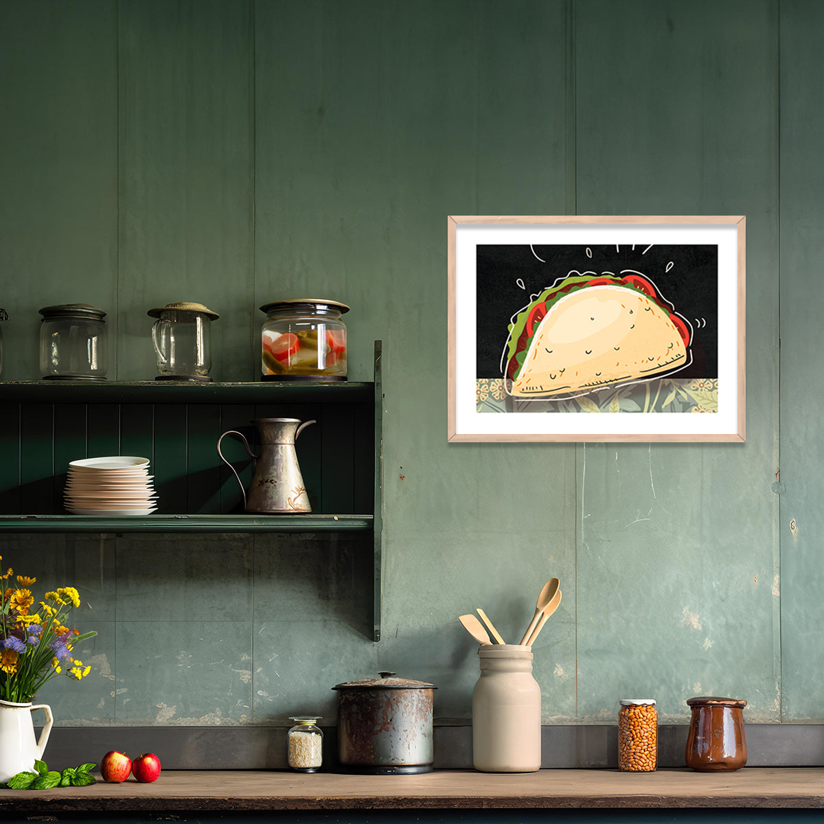 Framed Posters for Kitchen and Restaurant Wall Décor