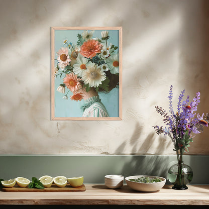 Floral Framed Art Posters for Home and Office Wall Decor