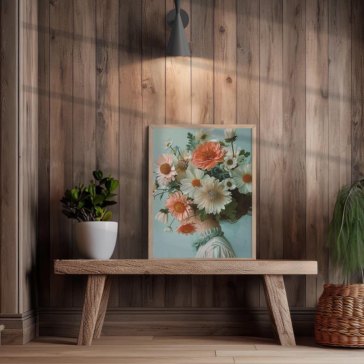 Floral Framed Art Posters for Home and Office Wall Decor