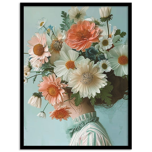 Floral Framed Art Posters for Home and Office Wall Decor