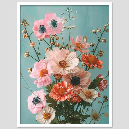 Floral Framed Art Posters for Home and Office Wall Decor