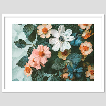 Floral Framed Art Posters for Home and Office Wall Decor