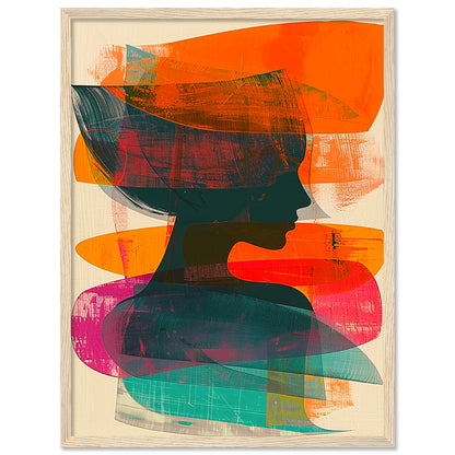 Abstract Girl Wall Painting For Home Decor