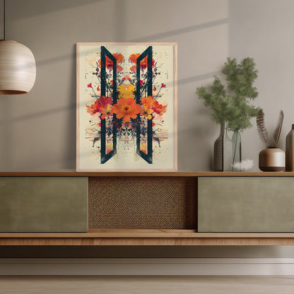 Abstract Floral Wall Painting For Home Decor