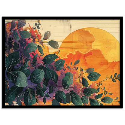 Nature Inspired Framed Art Posters for Home and Office Wall Decor