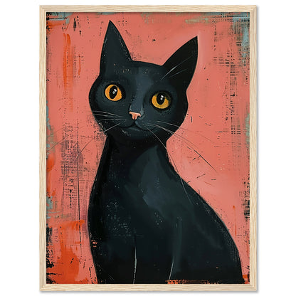 Abstract Cat Wall Painting For Home Decor