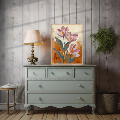 Floral Wall Paintings For Wall Decor Living Room