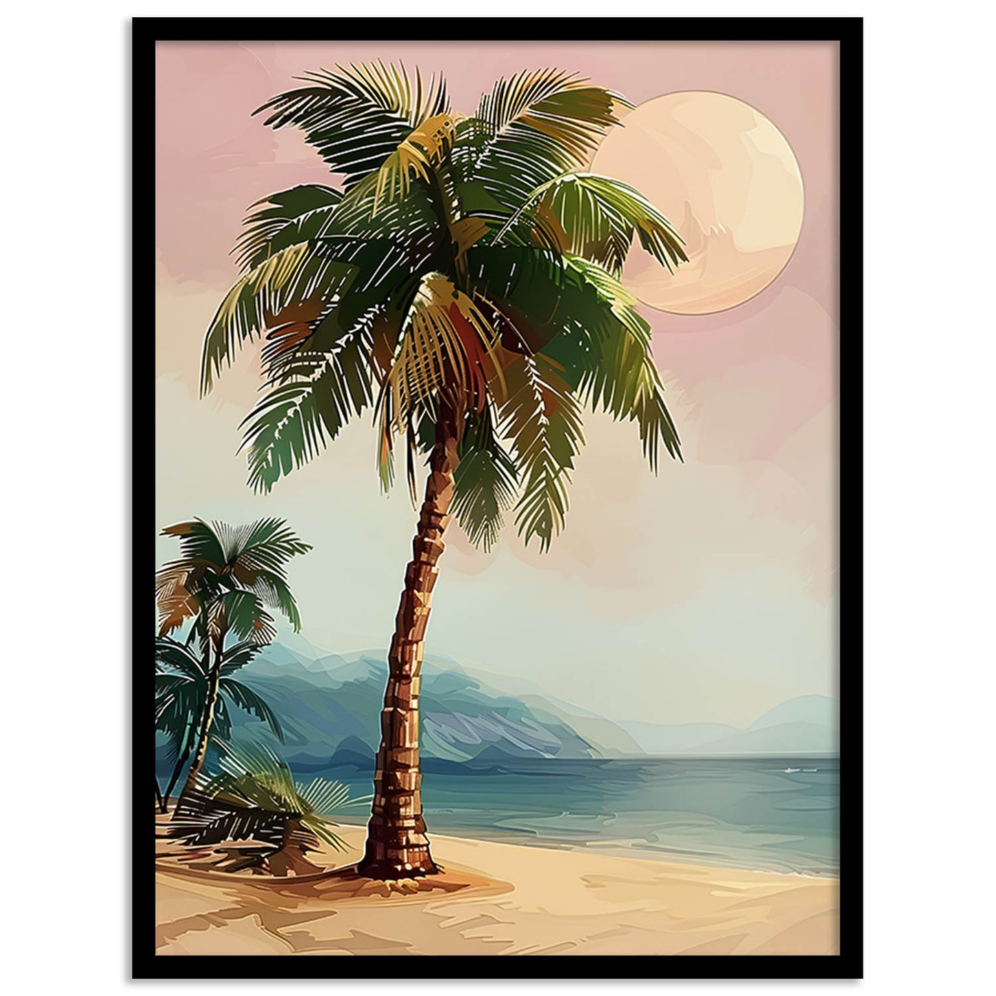 Palm Tree Wall Paintings For Hanging Frame For Home Decor Living Room