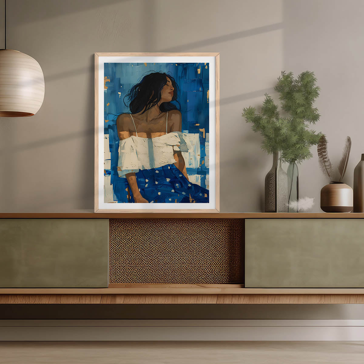 Woman Wall Art  Paintings For Hanging Frame For Home Decor Living Room