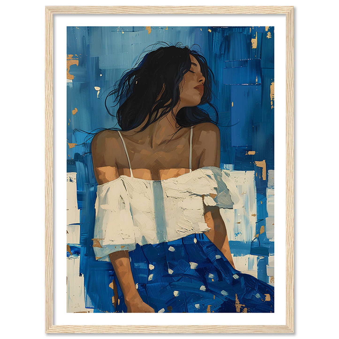 Woman Wall Art  Paintings For Hanging Frame For Home Decor Living Room