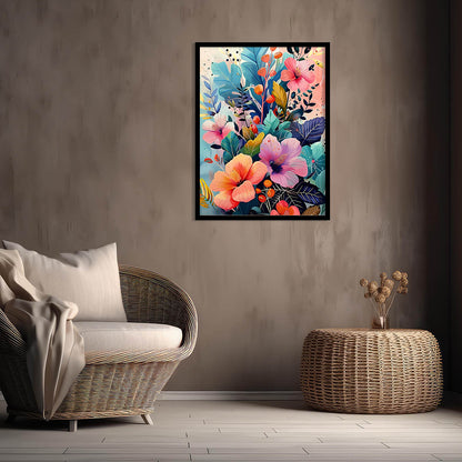 Floral Wall Paintings For Home Decor Living Room