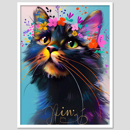 Cat Wall Art Paintings For Wall Decor Living Room Wall Frames