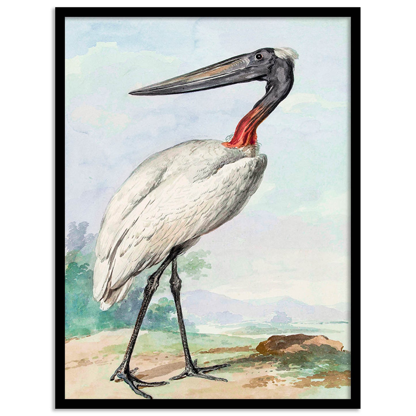 Jabiru Bird Wall Painting For Home Decor Wall Hanging