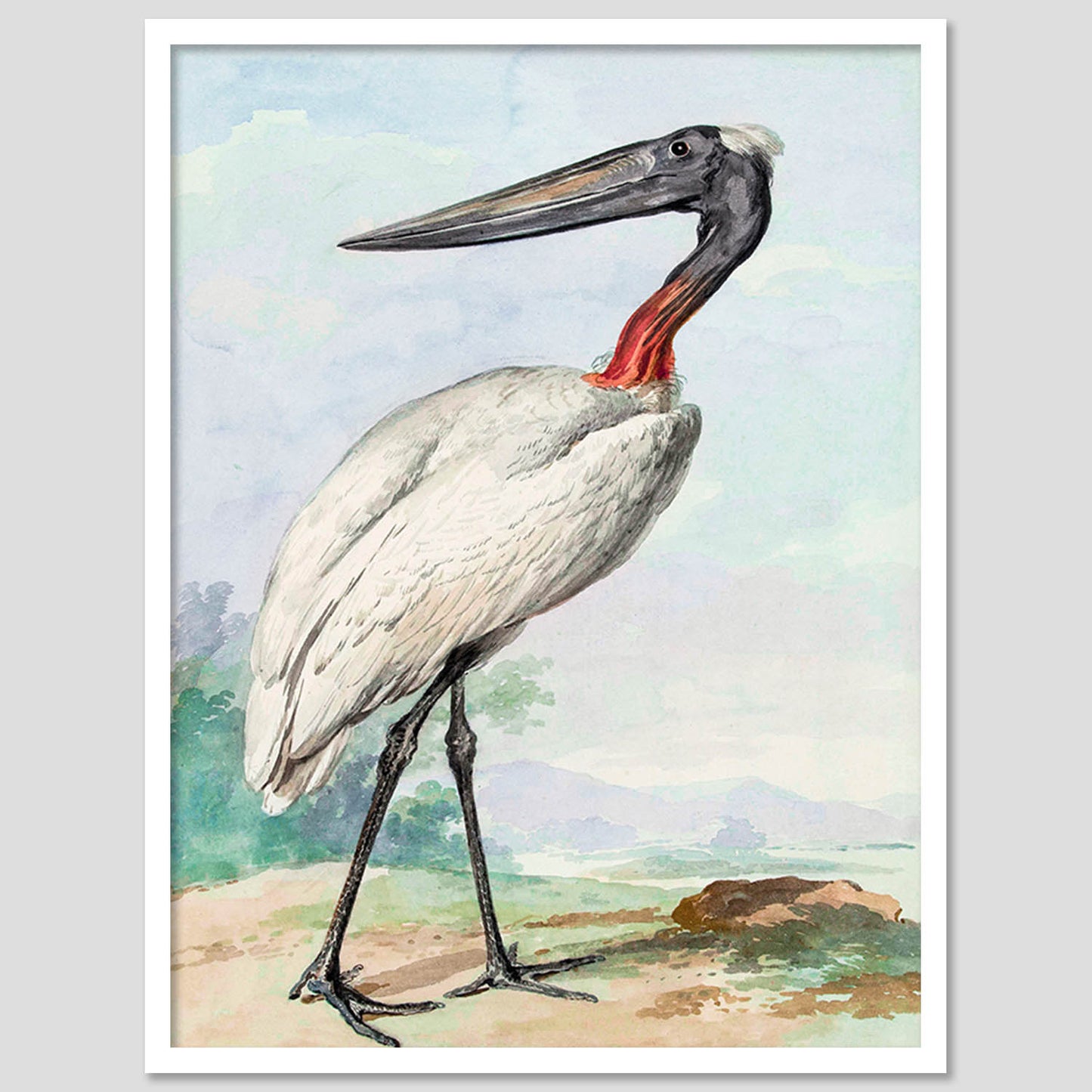 Jabiru Bird Wall Painting For Home Decor Wall Hanging