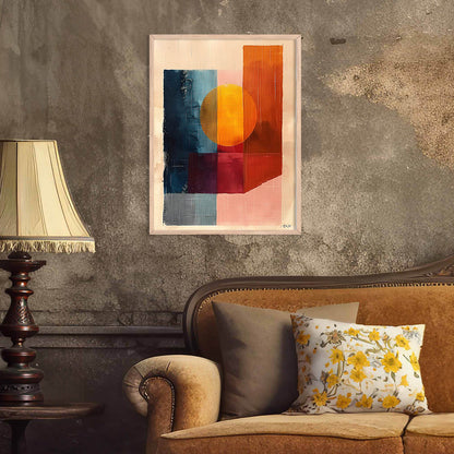 Abstract Wall Art Poster With Frame For Wall Decor Living Room