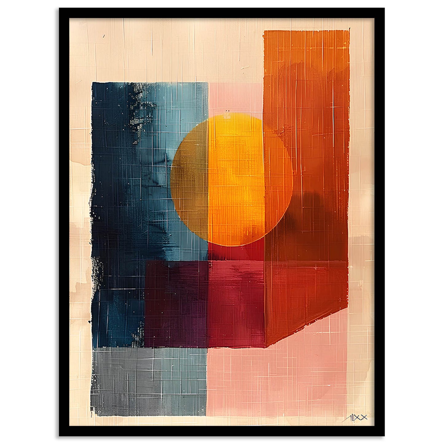 Abstract Wall Art Poster With Frame For Wall Decor Living Room