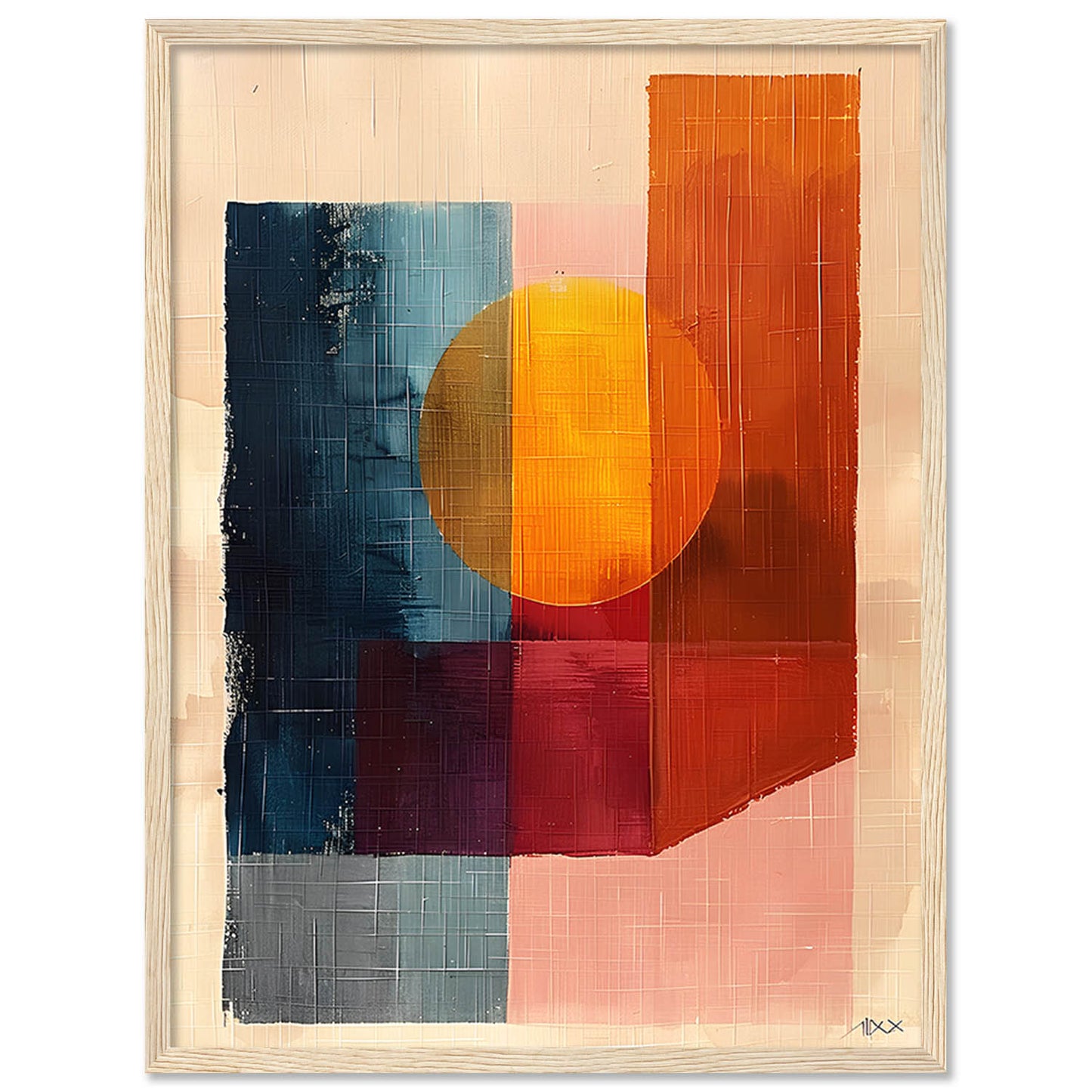 Abstract Wall Art Poster With Frame For Wall Decor Living Room