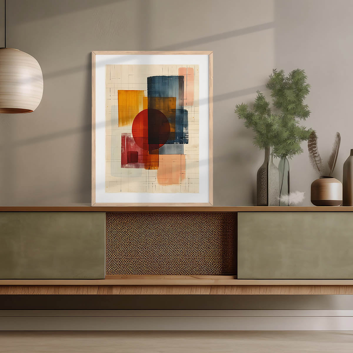 Abstract Wall Art Poster With Frame For Wall Decor Living Room