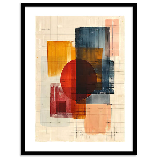 Abstract Wall Art Poster With Frame For Wall Decor Living Room