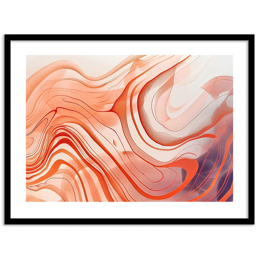 Abstract Wall Art Poster With Frame For Wall Decor Living Room