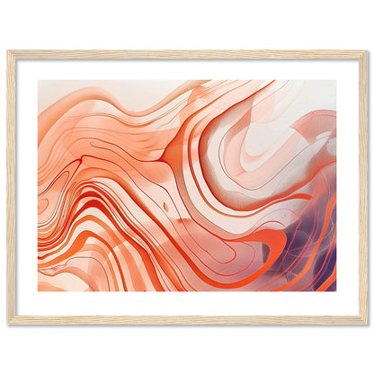 Abstract Wall Art Poster With Frame For Wall Decor Living Room