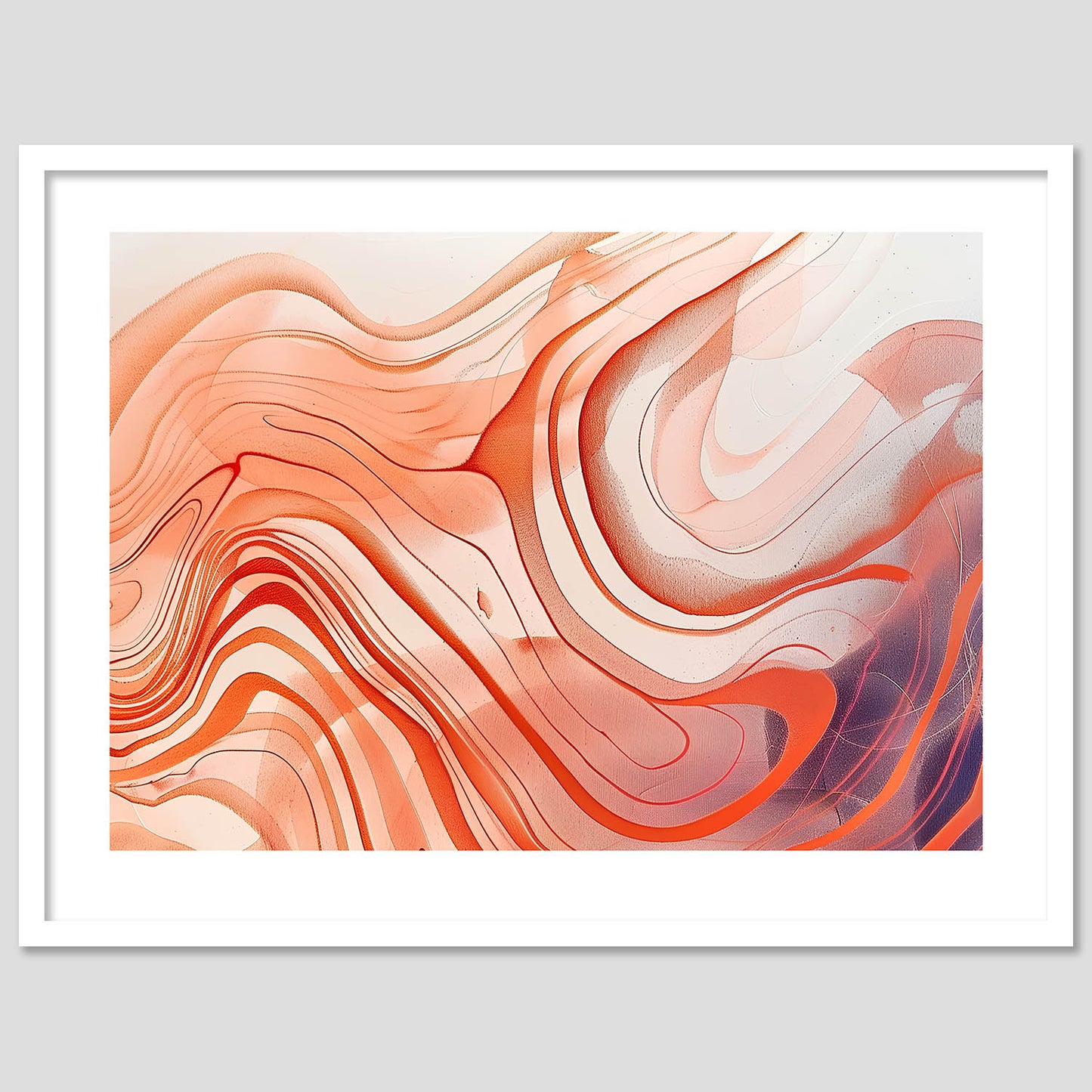 Abstract Wall Art Poster With Frame For Wall Decor Living Room