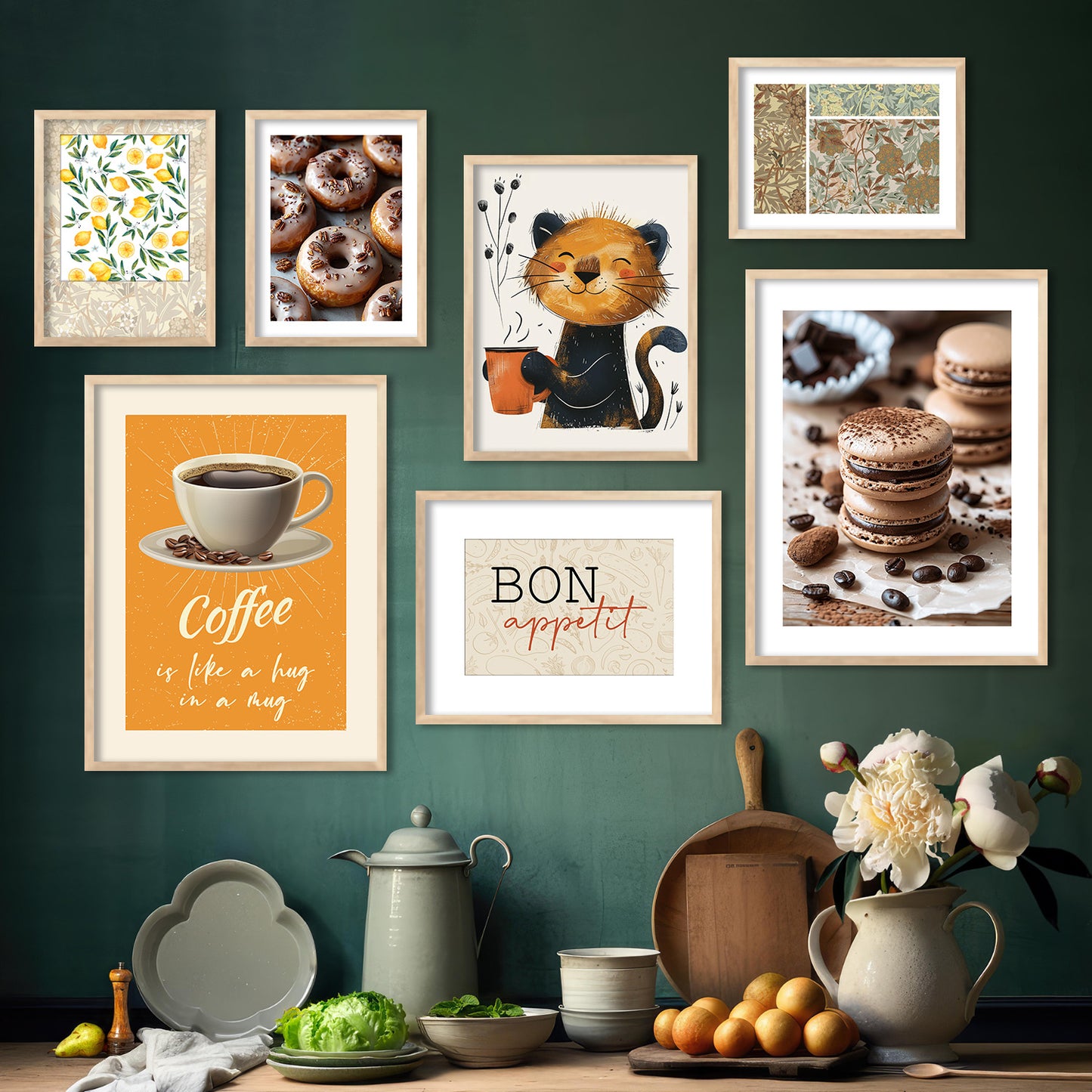 Framed Posters for Kitchen and Restaurant Wall Décor