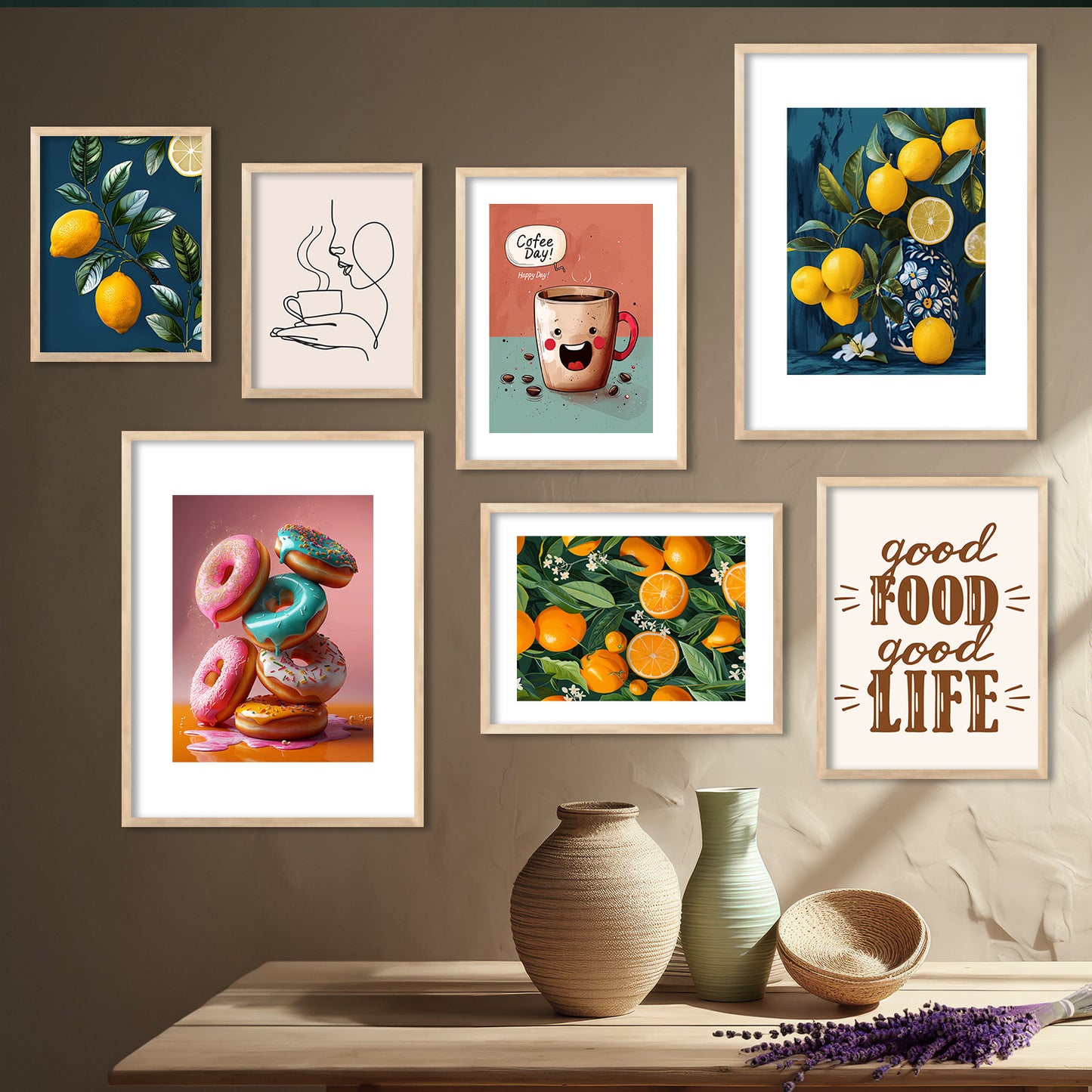 Framed Posters for Kitchen and Restaurant Wall Décor