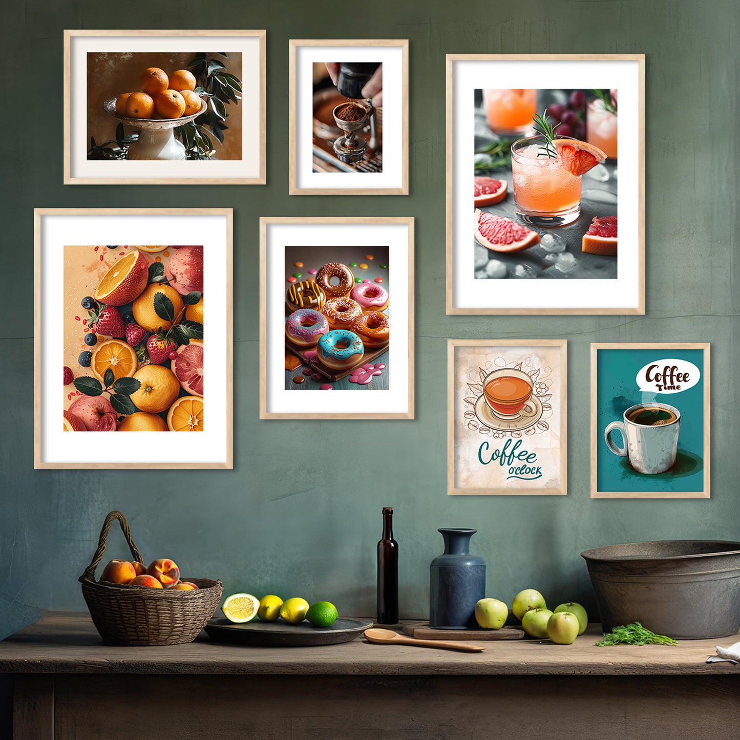 Modern & Classic Framed Kitchen Posters