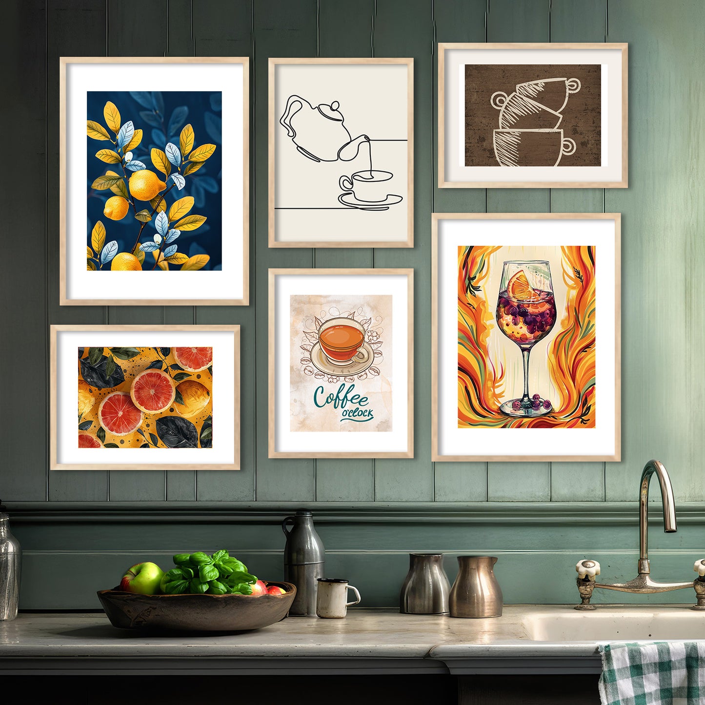 Framed Posters for Kitchen and Dining Room Elegance