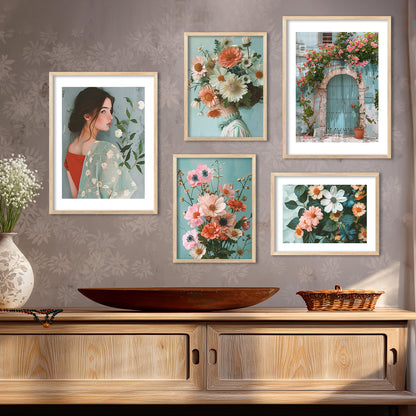 Nature Inspired Framed Art Posters for Home and Office Wall Decor