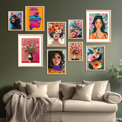 Floral Wall Art Paintings For Wall Decor Living Room Wall Frames