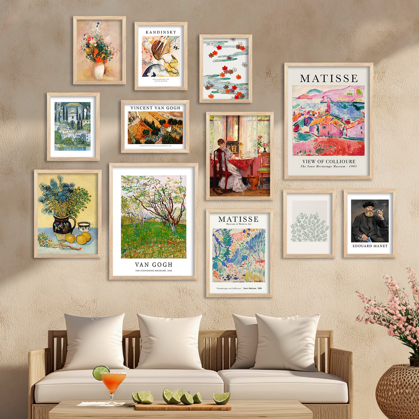 Nature Inspired Framed Art Posters for Home and Office Wall Decor