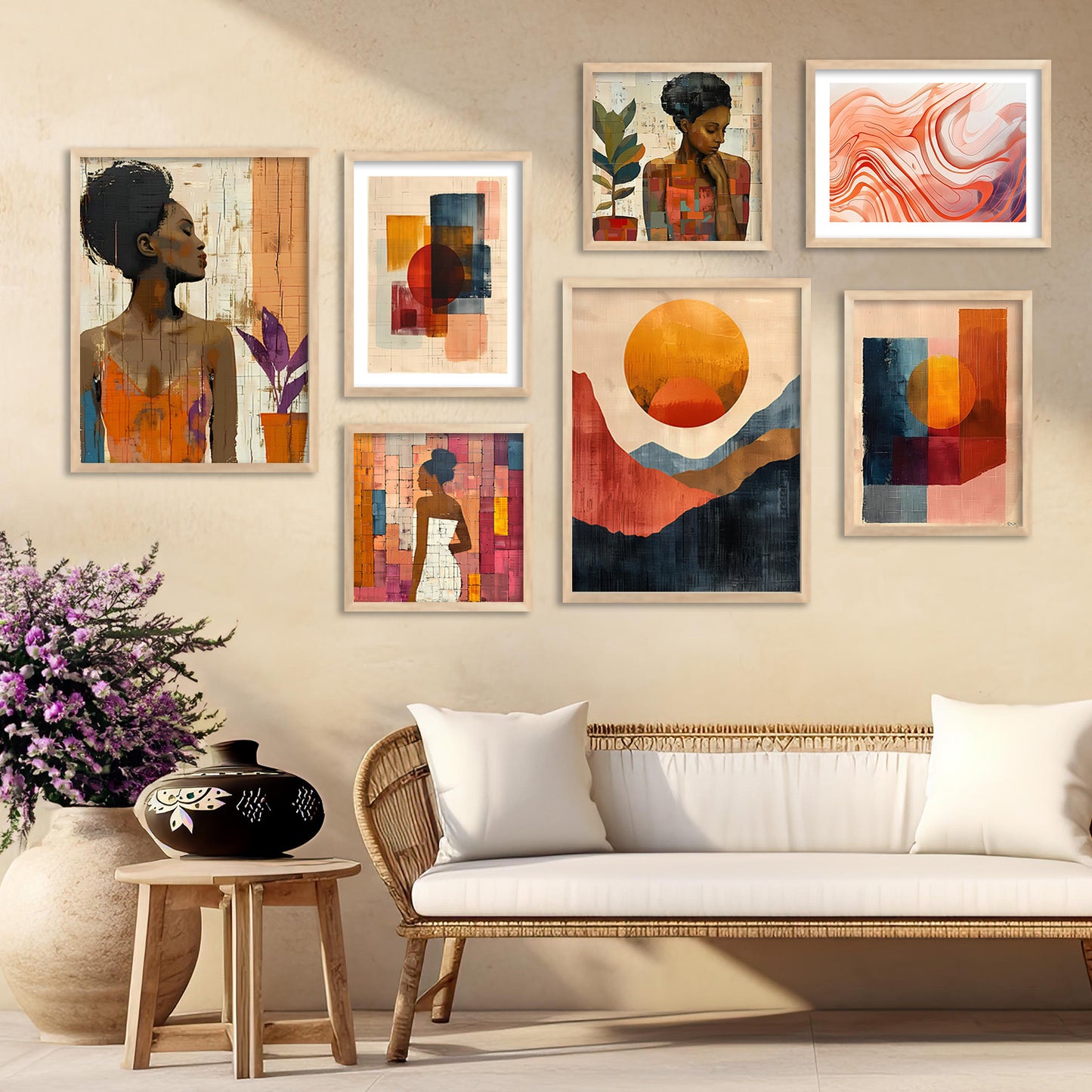 Exquisite Modern Artwork in Premium Frames for Decor