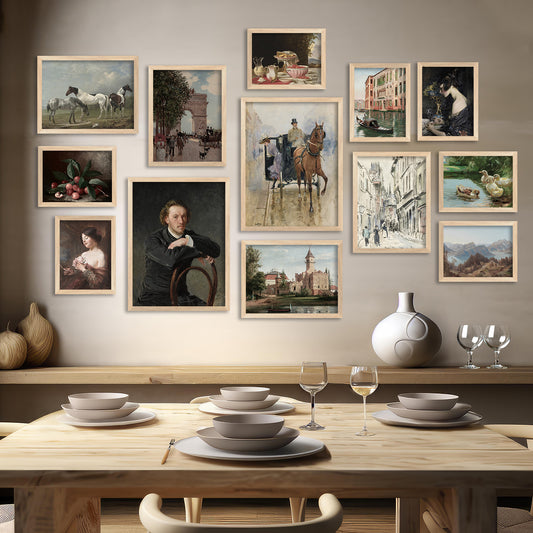 Gallery Wall Modern Art Ensemble: Versatile Decor for Home and Office