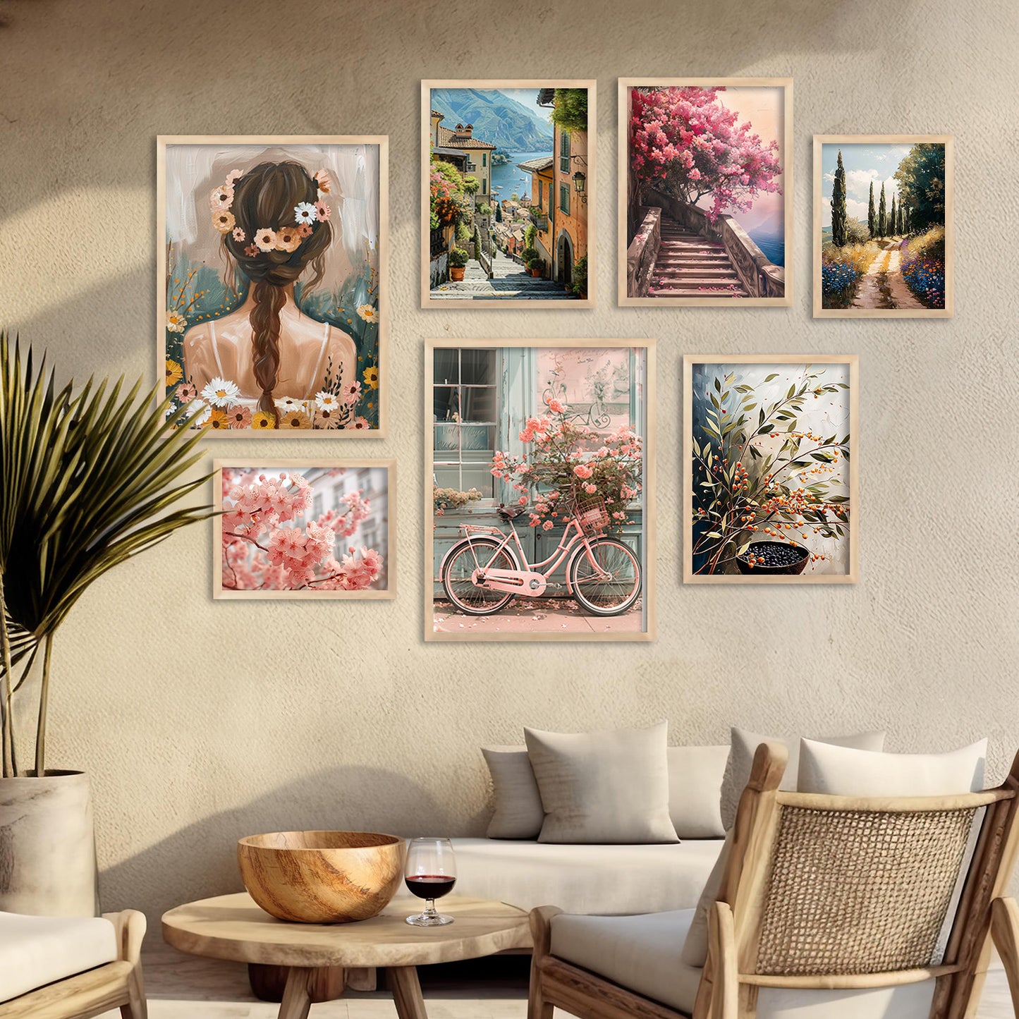 Floral Framed Art Posters for Home and Office Wall Decor