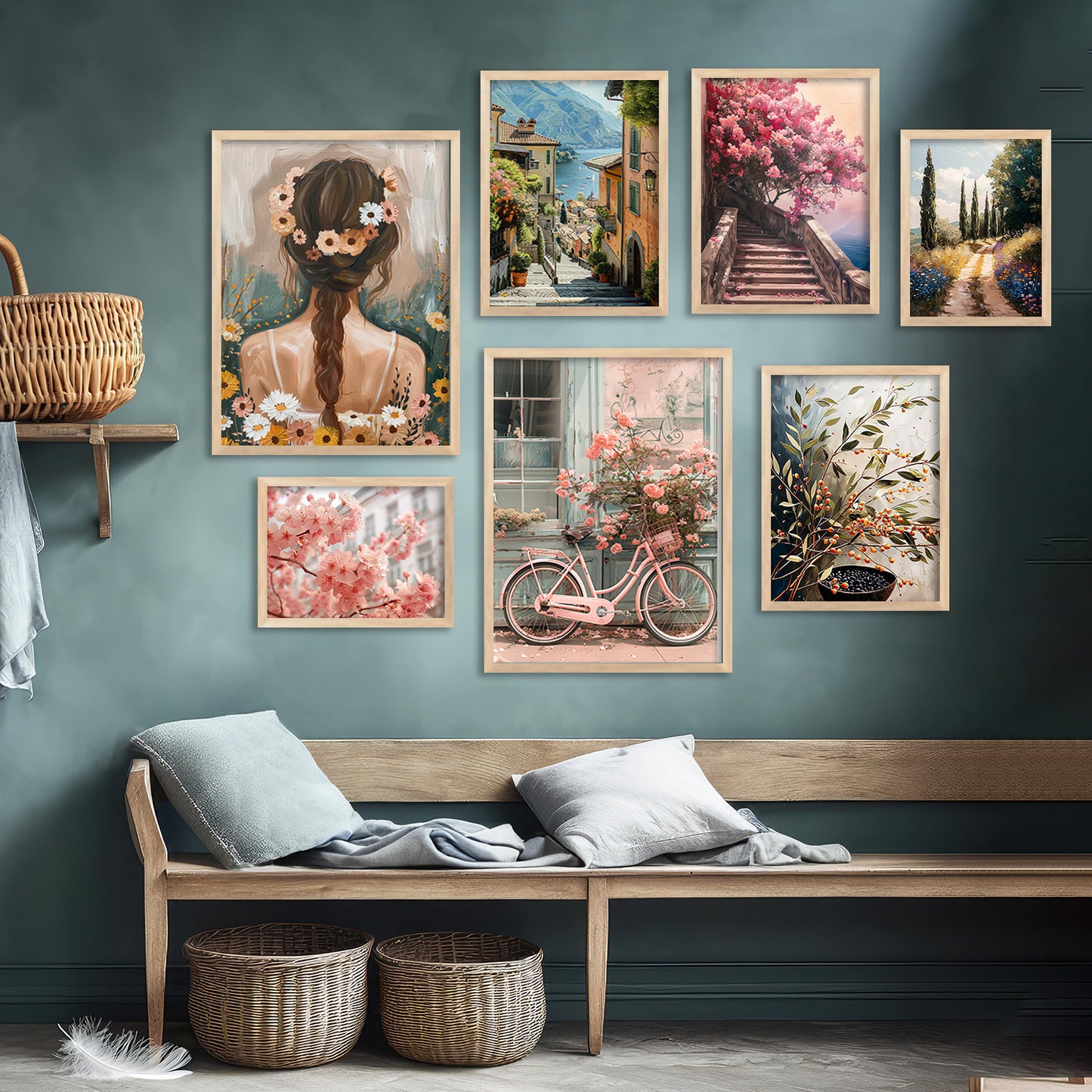 Nature Inspired Framed Art Posters for Home and Office Wall Decor