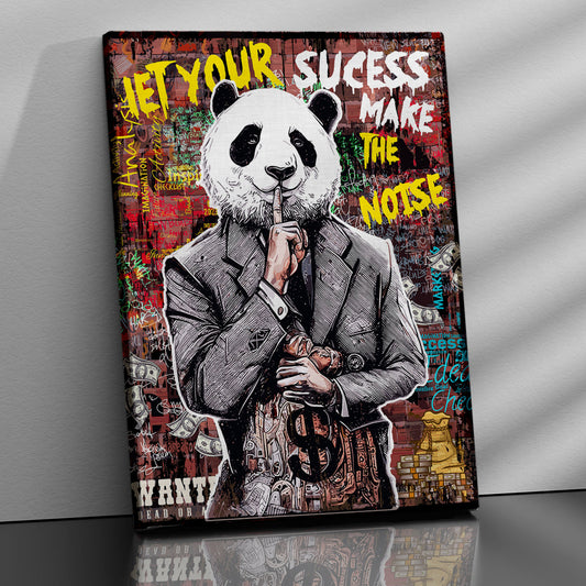 Vibrant Graffiti-Style Panda Canvas Paintings | Canvas Paintings for Living Room Bedroom Home and Office Wall Decor