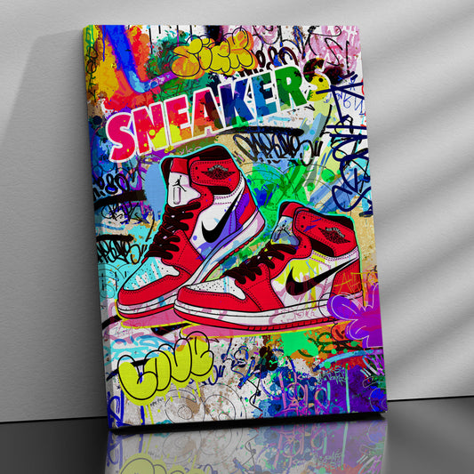 Cool Sneakers Canvas Paintings | Urban Shoe Art Collection for Living Room Bedroom Wall Decor