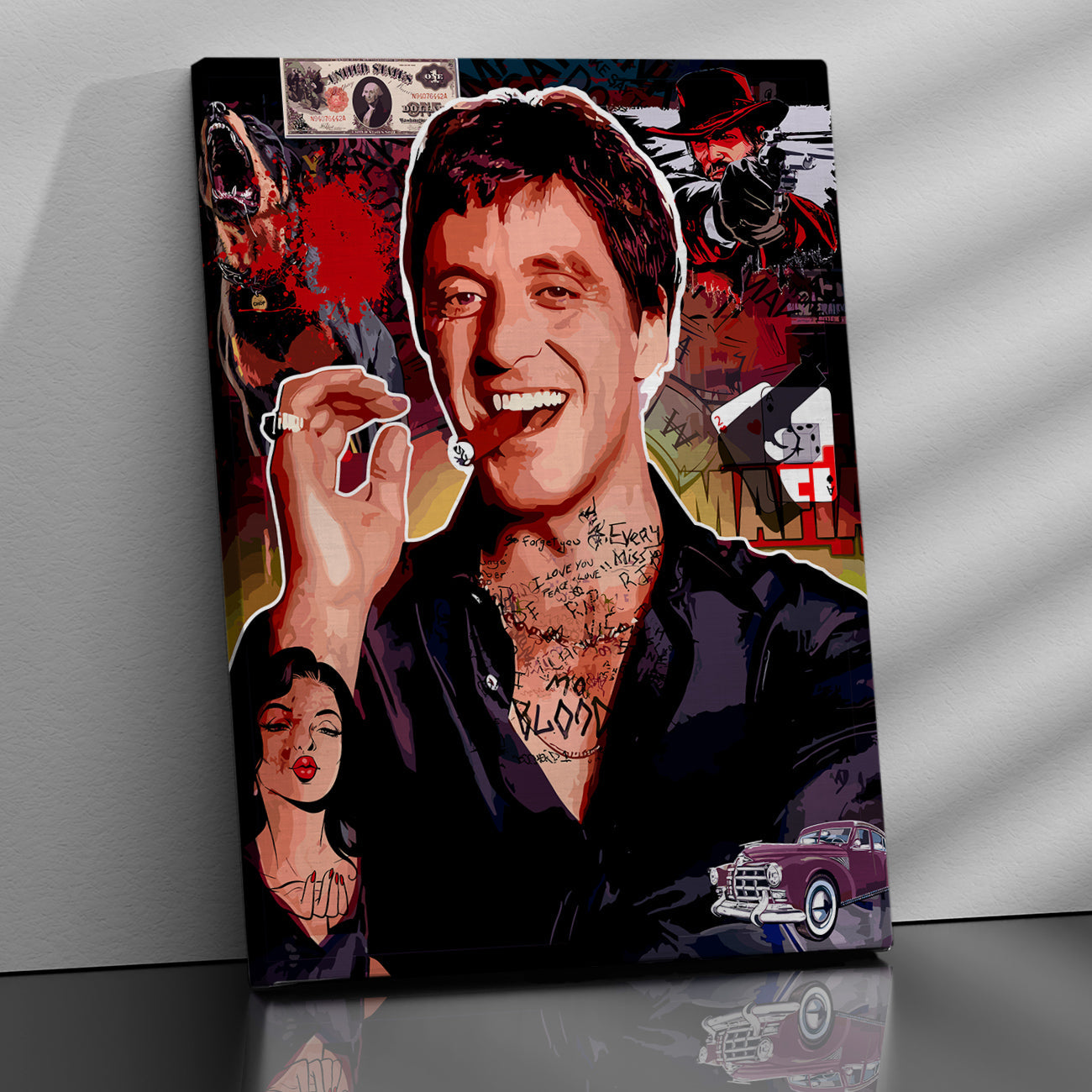 Al Pacino Canvas Paintings | Iconic Hollywood Art Canvas Painting for Wall Decor