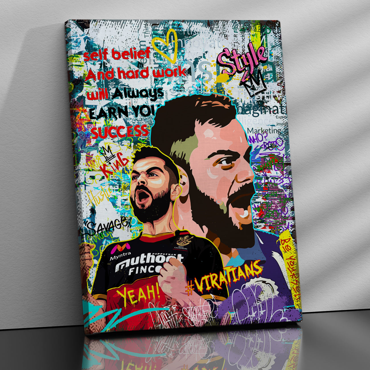 Virat Kohli Canvas Paintings | Kohli Canvas Painting for Home Living Room Bedroom and Office Wall Decor