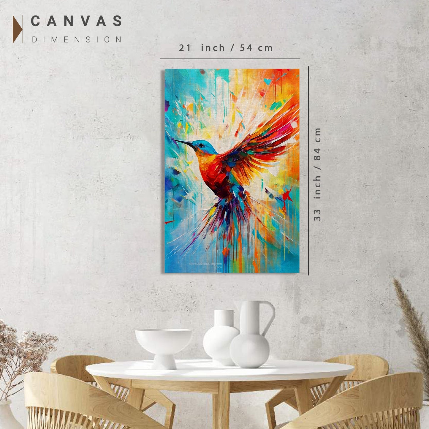 Vibrant Bird Canvas Paintings | Nature-Inspired Artistry Canvas Paintings for Living Room Bedroom Home and Office Wall Decor